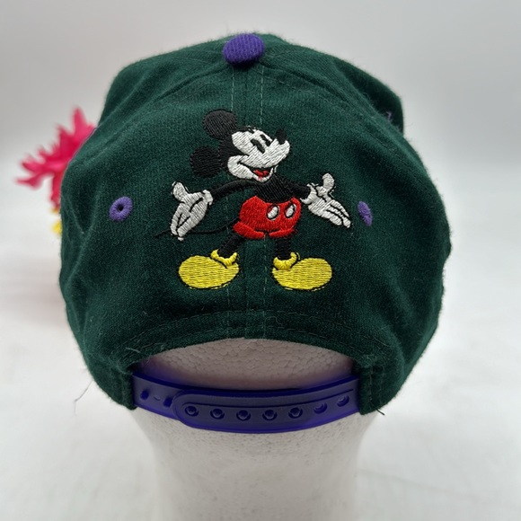 Mickey Mouse Vintage Green Yellow Blue Baseball Hat Adjustable HT5430F - Picture 3 of 5